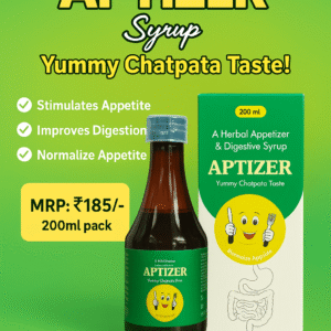 Aptizer Syrup 200ml – Herbal Appetizer & Digestive Syrup with chatpata taste, improves digestion and stimulates appetite